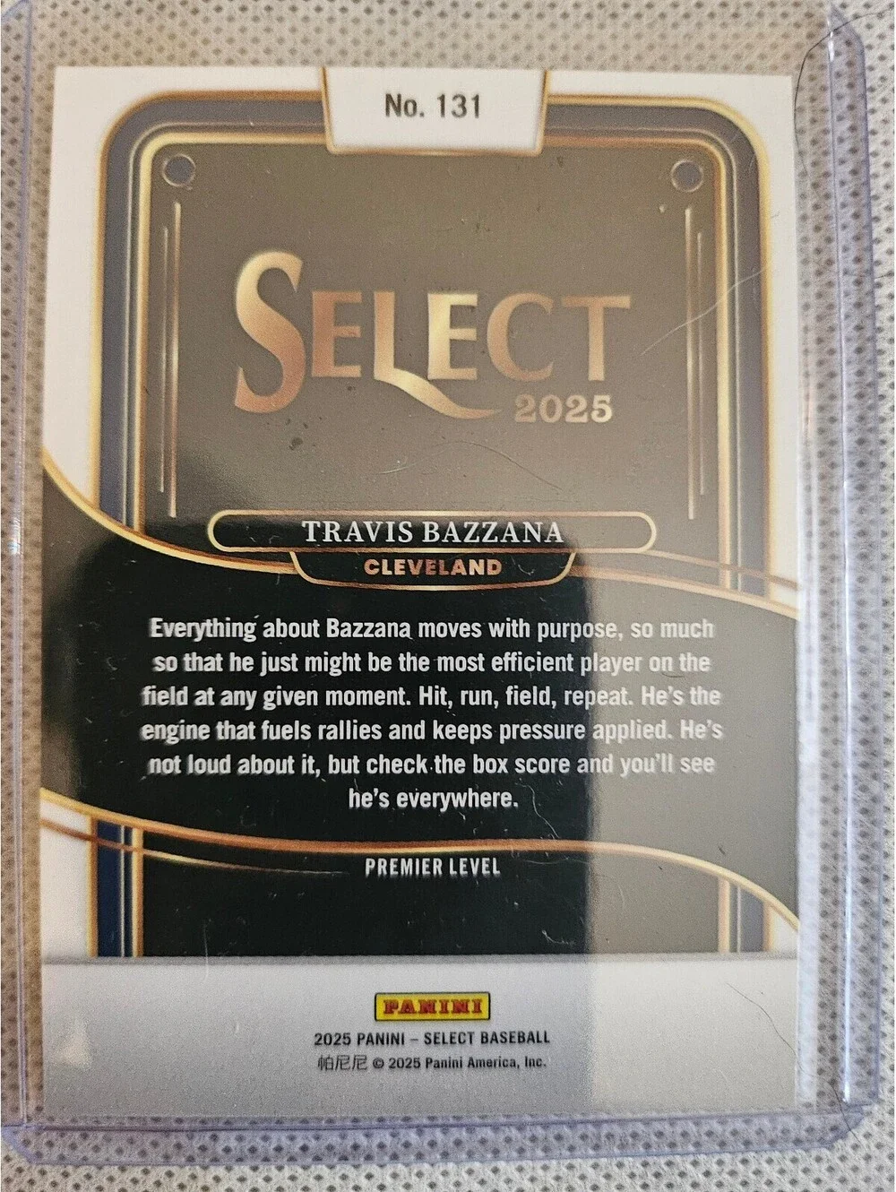 Travis Bazzana - 2025 Panini Select Premier Level #131 - RAW Mint